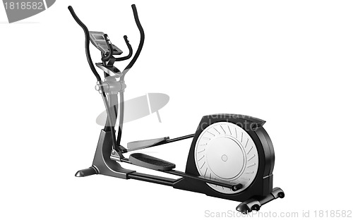 Image of Elliptical gym machine over white background