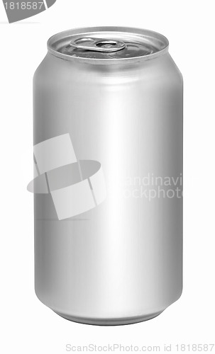 Image of Blank aluminum soda can isolated on white background