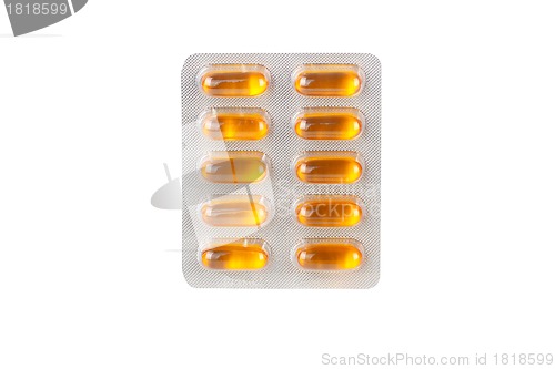 Image of Pills in blister packs as a background