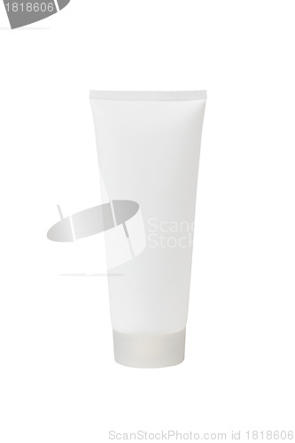 Image of tube for cosmetic cream, gel or powder, isolated on white