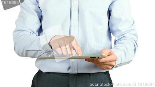 Image of hands with tablet pc