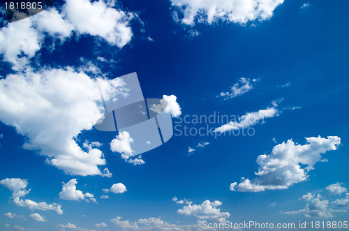 Image of  clouds in blue sky