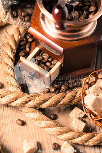 Image of Coffee and grinder