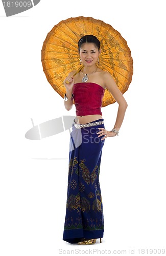 Image of asian girl in traditional 