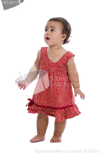 Image of cute girl excited about something