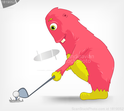 Image of Funny Monster. Golf.