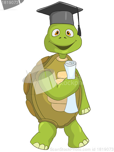 Image of Funny Turtle. Student.