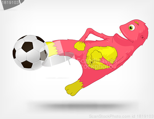 Image of Funny Monster. Soccer.