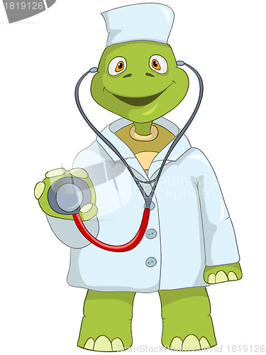 Image of Funny Turtle. Doctor.