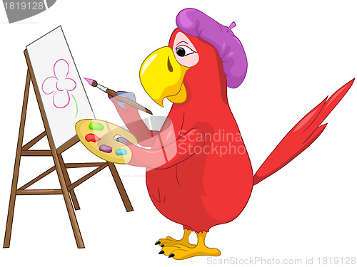 Image of Funny Parrot. Artist.