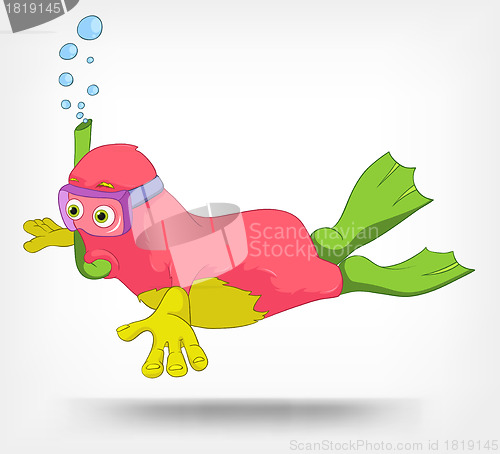 Image of Funny Monster. Diver.