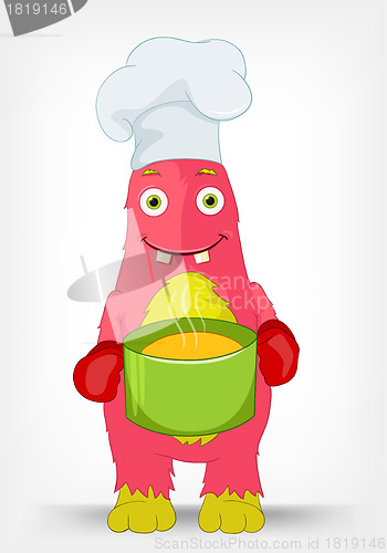 Image of Funny Monster. Chef.