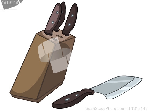 Image of Cartoon Home Kitchen Knife Set