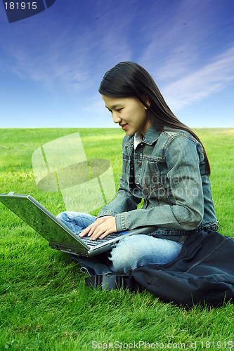 Image of Laptop girl