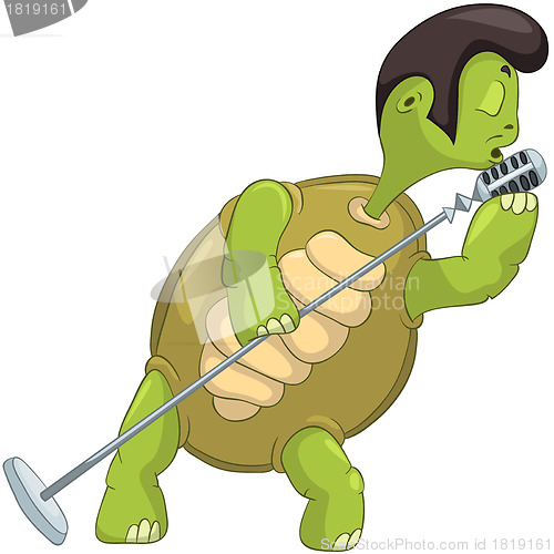 Image of Funny Turtle Singing.