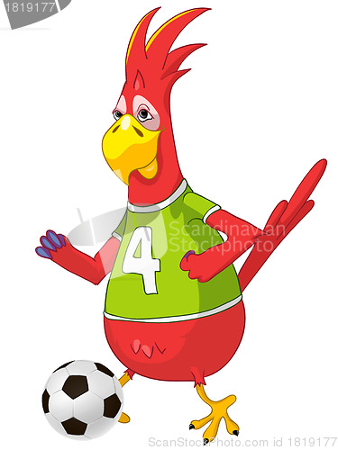 Image of Funny Parrot. Soccer.