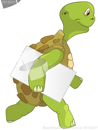 Image of Funny Turtle. Courier.