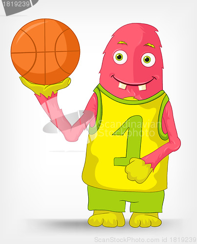 Image of Funny Monster. Basketball.