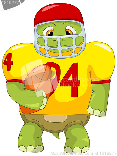 Image of Funny Turtle. Rugby.