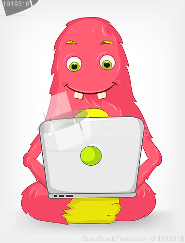 Image of Funny Monster. Coder.