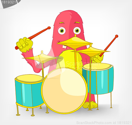 Image of Funny Monster. Drummer.