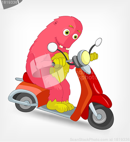 Image of Funny Monster. Scooter.