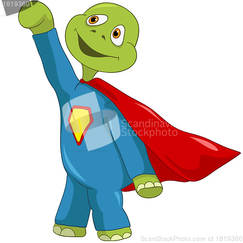 Image of Funny Turtle. Superman.