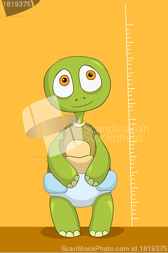 Image of Funny Turtle. Baby Measure.