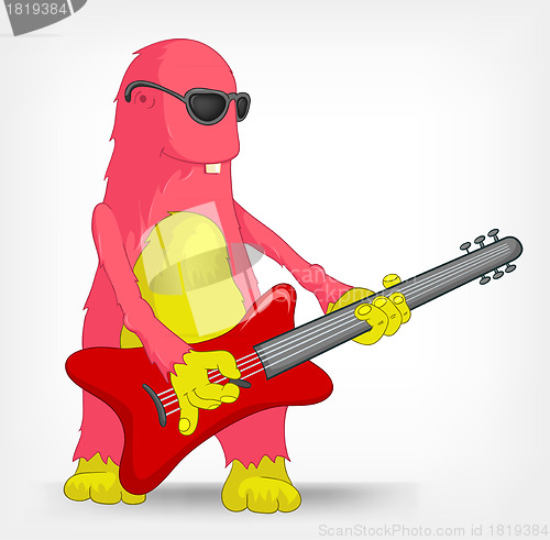 Image of Funny Monster. Rock Star.