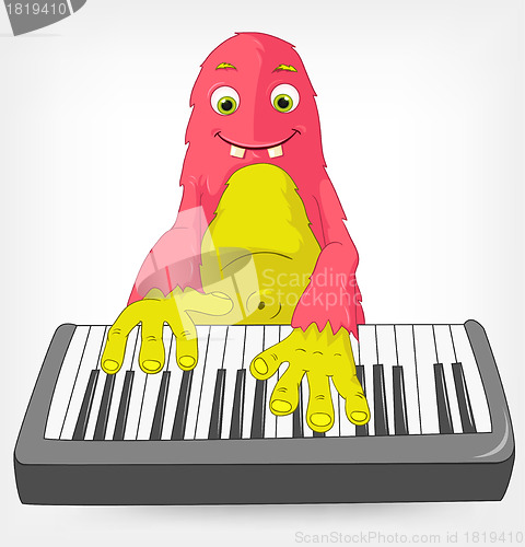 Image of Funny Monster. Pianist.