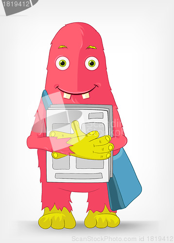 Image of Funny Monster. Postman.