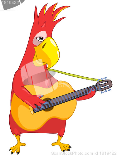 Image of Funny Parrot. Guitarist