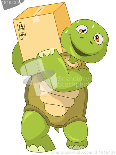 Image of Funny Turtle. Worker.