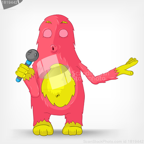 Image of Funny Monster. Singing.