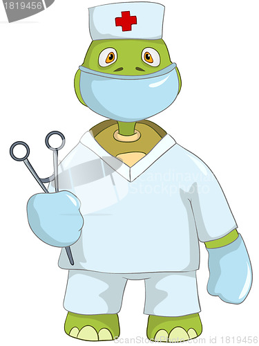 Image of Funny Turtle. Doctor.