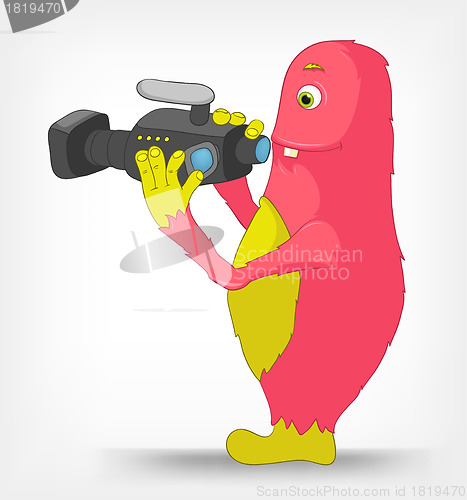 Image of Funny Monster. Cameraman.