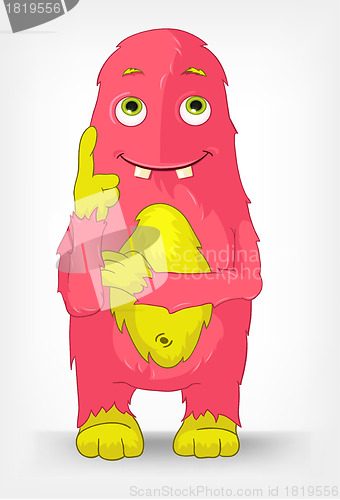 Image of Funny Monster. Thinking.