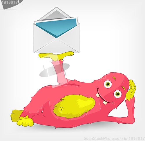 Image of Funny Monster. Postman.