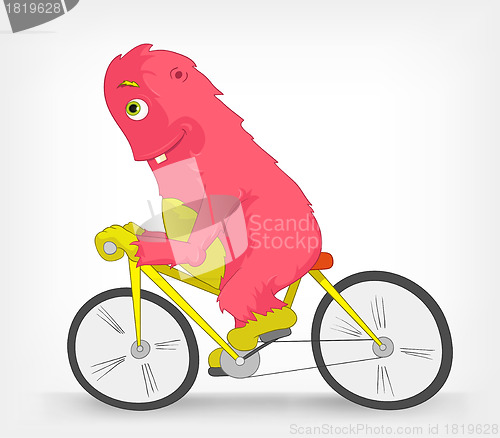 Image of Funny Monster. Biker.