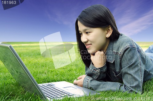 Image of Laptop girl