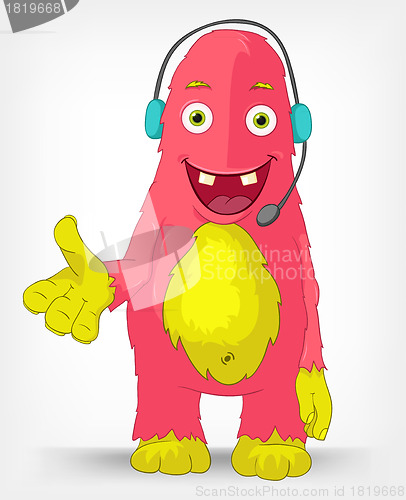 Image of Funny Monster. Communication.