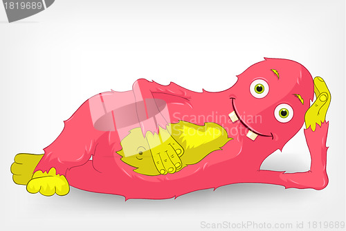 Image of Funny Monster. Relaxation