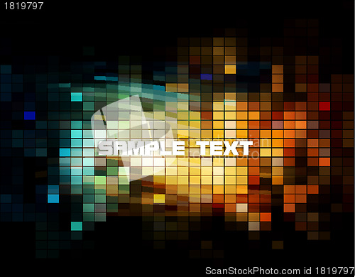 Image of Mosaic Background with Sample Text 