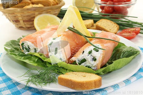 Image of smoked salmon roulade