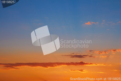 Image of Multicolor clouds at sunset 