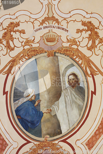 Image of Jesus' farewell to Nazareth
