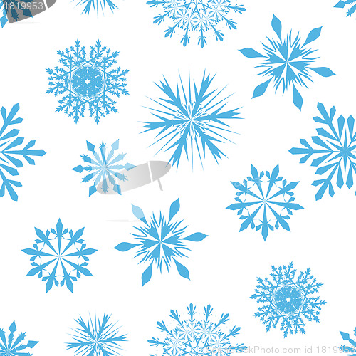 Image of seamless snowflakes background