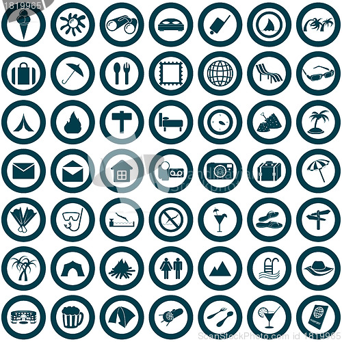 Image of travel icons set