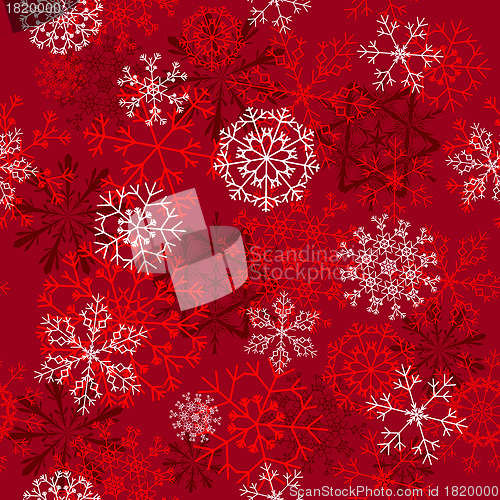 Image of seamless snowflakes background