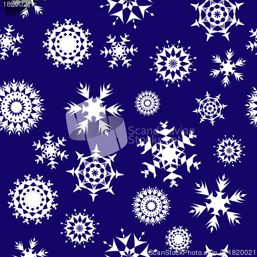 Image of seamless snowflakes background